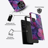 Pink Purple Floral Phone Case | Flower Pattern Phone Case |  Stylish Accessory
