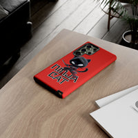 Ninja Cat Phone Case | Cute Cat Design | Phone Protector Gift | Red Ninja Cat Cover