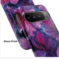 Pink Purple Floral Phone Case | Flower Pattern Phone Case |  Stylish Accessory