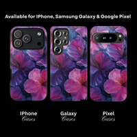 Pink Purple Floral Phone Case | Flower Pattern Phone Case |  Stylish Accessory