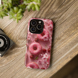 Pink Donuts Phone Case | Phone Protector Gift | Cute Donuts Design Cover