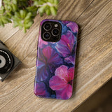 Pink Purple Floral Phone Case | Flower Pattern Phone Case |  Stylish Accessory