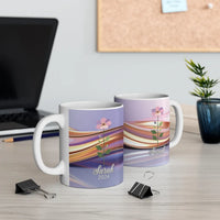 Personalized Birth Flower Mug – 11 oz Ceramic Gift