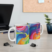 Personalized Birth Flower Mug – 11 oz Ceramic Gift