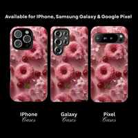 Pink Donuts Phone Case | Phone Protector Gift | Cute Donuts Design Cover
